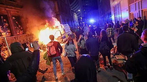 UK protesters clash with police over crime bill