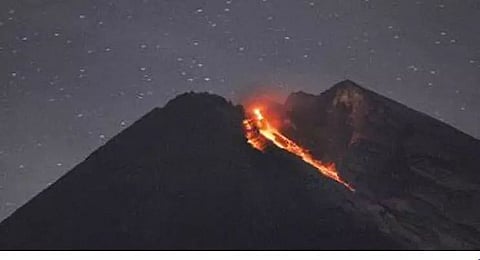 Indonesia's Mt Merapi volcano erupts twice spewing hot clouds as far as 1,500 metres