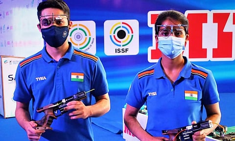 World Cup: India's rapid fire pistol mixed team win gold