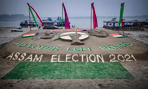 Sand art to create voting awareness among voters in Guwahati