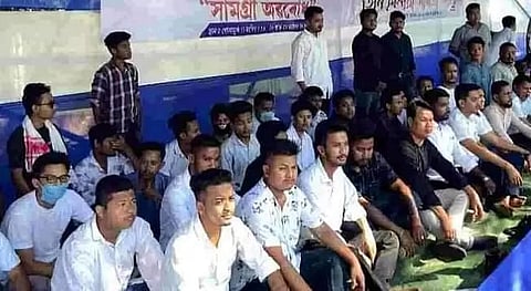 SLHP construction materials blockade by AASU-AJYCP continues in Dhemaji district