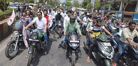 AJYCP takes out bike rally to oppose CAA (Citizenship Amendment Act)