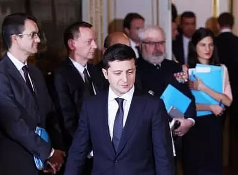 Ukrainian President Volodymyr Zelensky visits conflict-hit region
