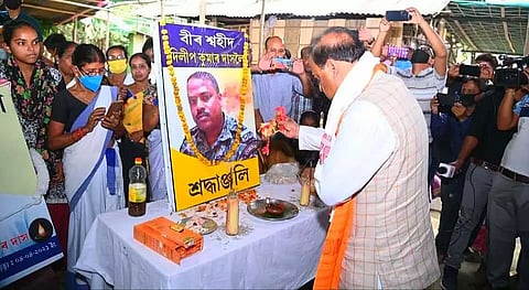 Minister Himanta Biswa Sarma pays tribute to martyred CRPF jawan
