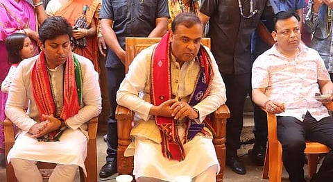 Minister Himanta Biswa Sarma visits martyr Bablu Rabha's residence