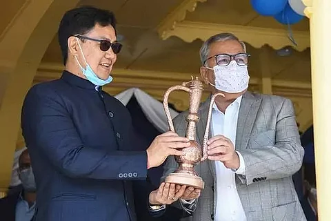 Sports minister Kiren Rijiju inaugurates rowing centre in Srinagar