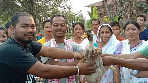 Competitions on traditional games organized on Rongali Bihu in Lakhimpur