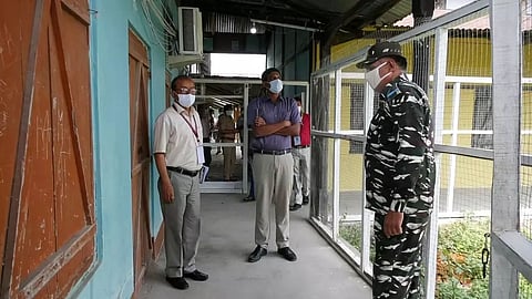 Additional Chief Electoral Officer Vinod Seshan visits strongroom at Mushalpur