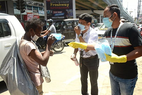 DTDC Express Ltd distributed Free masks, hand sanitizers