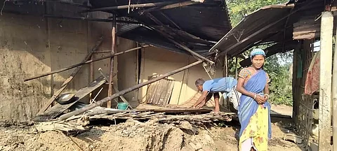 Elephant destroys houses, crops in Saragua Kachari Bheti near Demow