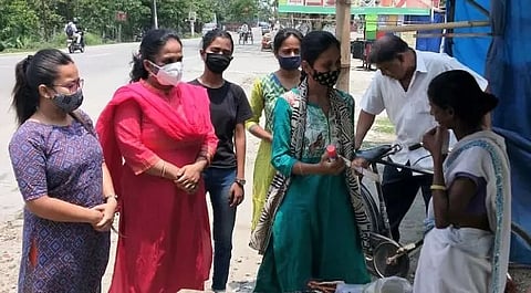 Masks and hand sanitizers distributed among women street vendors in Mangaldai