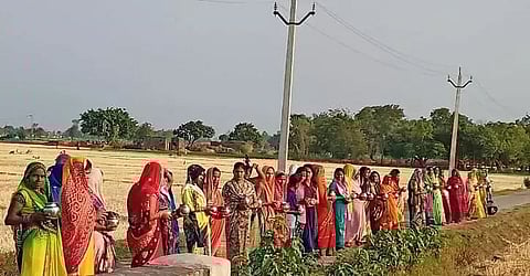 Women offer prayers to 'Corona Mai' in Uttar Pradesh villages