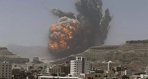 Saudi-led airstrikes hit Houthi positions in Yemen