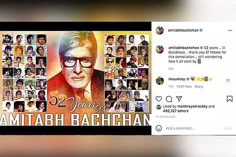 Bollywood superstar Amitabh Bachchan wonders 'how 52 years in films went by'