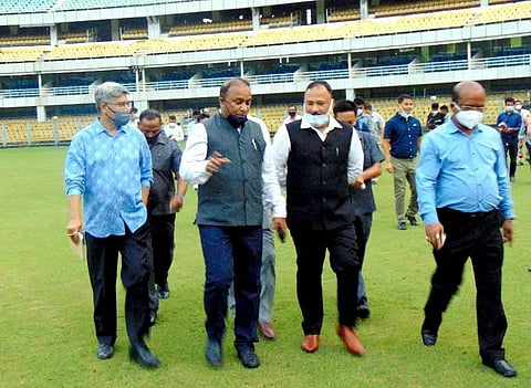 Sports Minister Bimal Borah visits ACA stadium