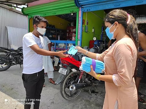 Massive awareness drive on face mask-wearing gets underway in Chirang district
