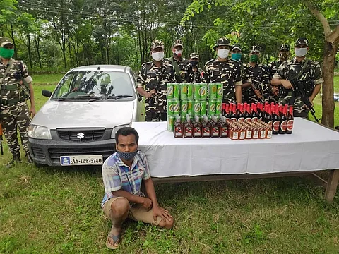 23 Bn SSB seizes consignment of foreign liquor in Udalguri district