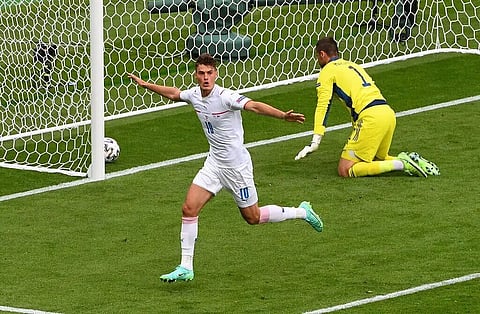 Patrik Schick long-range stunner sink Scots