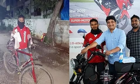Good Samaritans Raises Fund to Gift Bike to Zomato Delivery Man Who Rode 9 Km on Bicycle
