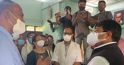 Guardian Minister Atul Bora visits COVID vaccination centres in Tinsukia