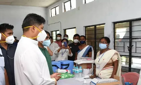 Guardian Minister Pijush Hazarika visits CVCs in Sonitpur district