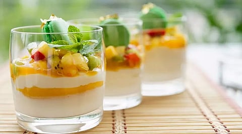 Summer refreshing mango dessert