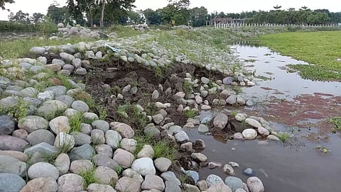Rainwater damages erosion protection scheme in Dhakuakhana