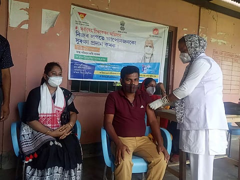 Mega vaccination drive at Buwalguri High School