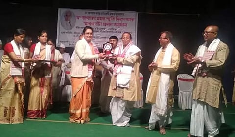 Tonkeswar Hazarika Borbayan honoured with Dr Jagannath Mahanta Award