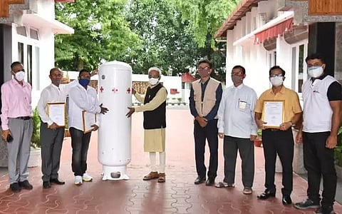 Assam Governor Jagdish Mukhi hands over oxygen generators to Red Cross hospitals