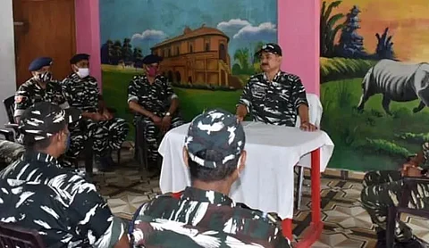 DIG of Police Hanumant Singh Rawat visits 142 Bn CRPF, Golaghat