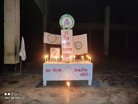 All Adivasi Students Association of Assam Pays Tribute to Justin Lakra in Demow