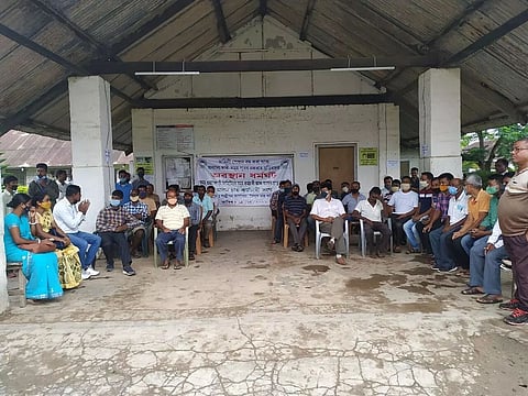James Warren Tea Company employees stage sit-in at Tinsukia