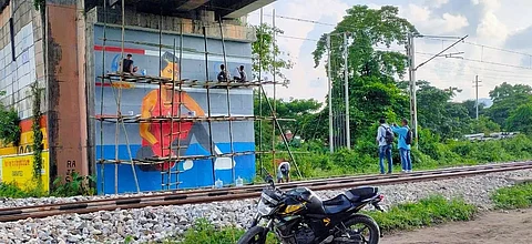 Initiative to beautify Bongaigaon town with art and doodle work