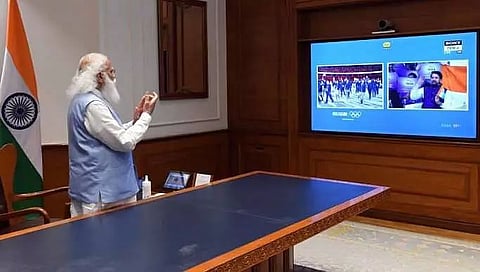 PM Narendra Modi cheers Indian Olympic team