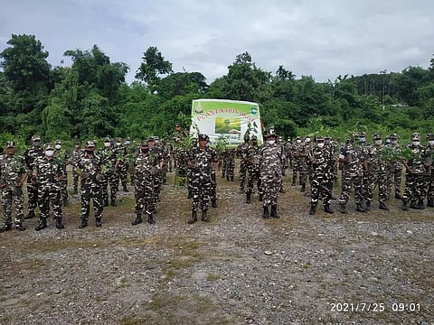 64th Bn SSB organized plantation drive in Barpeta