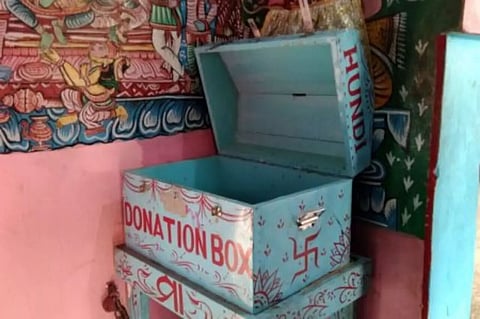 Temple donation boxes looted at Public Health Colony, Hengrabari