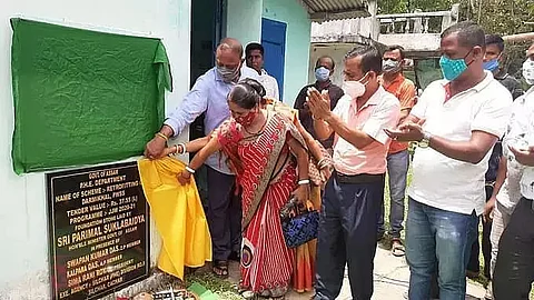 Forest Minister Parimal Suklabaidya lays foundation stone for water supply project