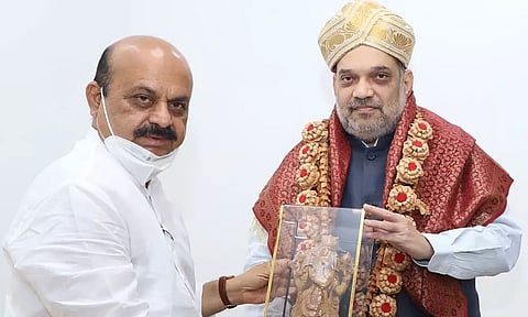 Karnataka CM Bommai meets Amit Shah