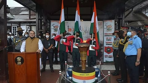 Meghalaya Governor Satya Pal Malik welcomes 'Mashaal' of 'Swarnim Vijay'