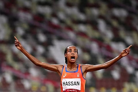 Dutch runner Sifan Hassan wins 5000m in first step in treble gold bid