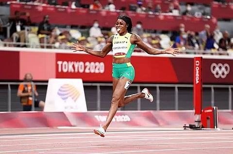 Elaine Thompson-Herah does sprint 'double-double'