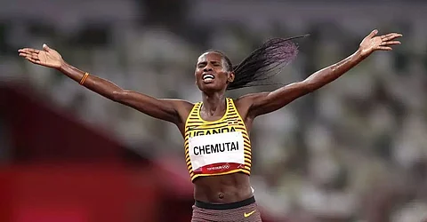 Uganda's Peruth Chemutai wins women's 3000m steeplechase