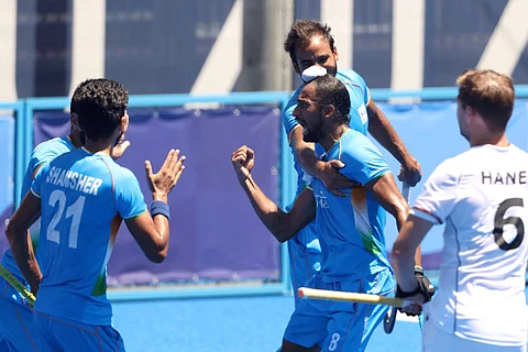 India celebrates hockey team scripting history at Tokyo Olympics