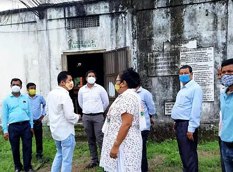 Udalguri DC Dr. P Uday Praveen inspects Harisinga HS school