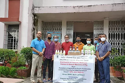 RARS distributes vaccines, medicine for pigs among farmers in Lakhimpur