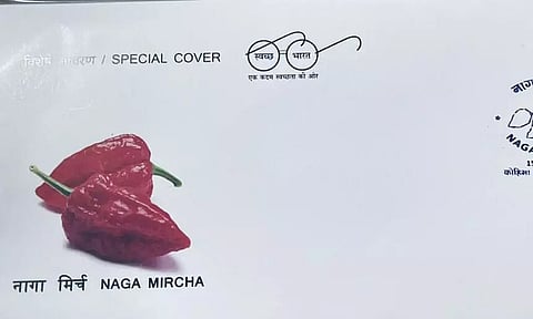 Nagaland CM Neiphiu Rio Releases Special Cover on "Naga Mircha" by India Post Office