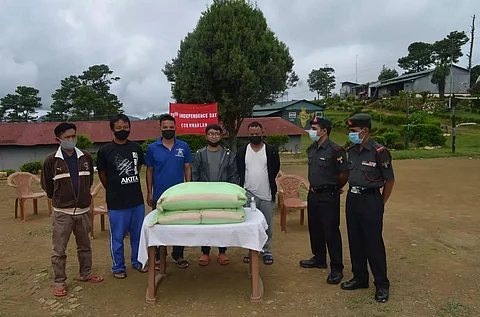 Assam Rifles distributed ration among COVID victims