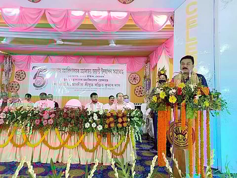 Guardian Minister Ranjeet Kumar Dass unveiled bust of Bhola Nath Choudhury in Dhubri