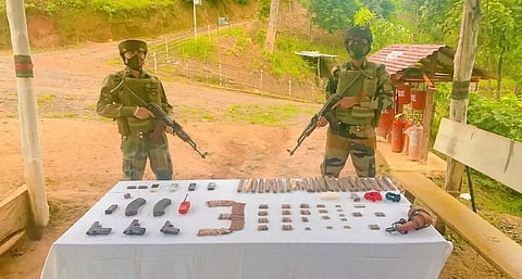 Assam Rifles seized foreign cigarettes worth Rs 6.53 crore, arms